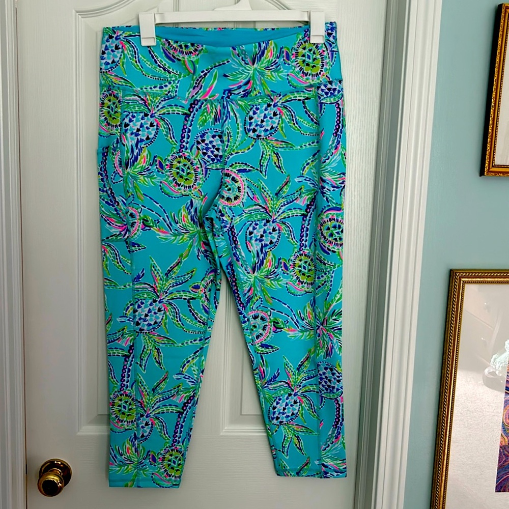 NWT XXL Lilly Pulitzer Weekender High Rise Midi in Bermuda Blue Turtle